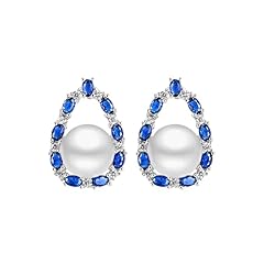 B5 Teardrop Biue CZ Studs