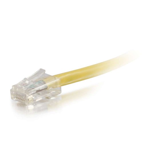 Image of C2G 00946 Cat5e Cable - Non-Booted Unshielded Ethernet Network Patch Cable, Yellow (6 Inches)