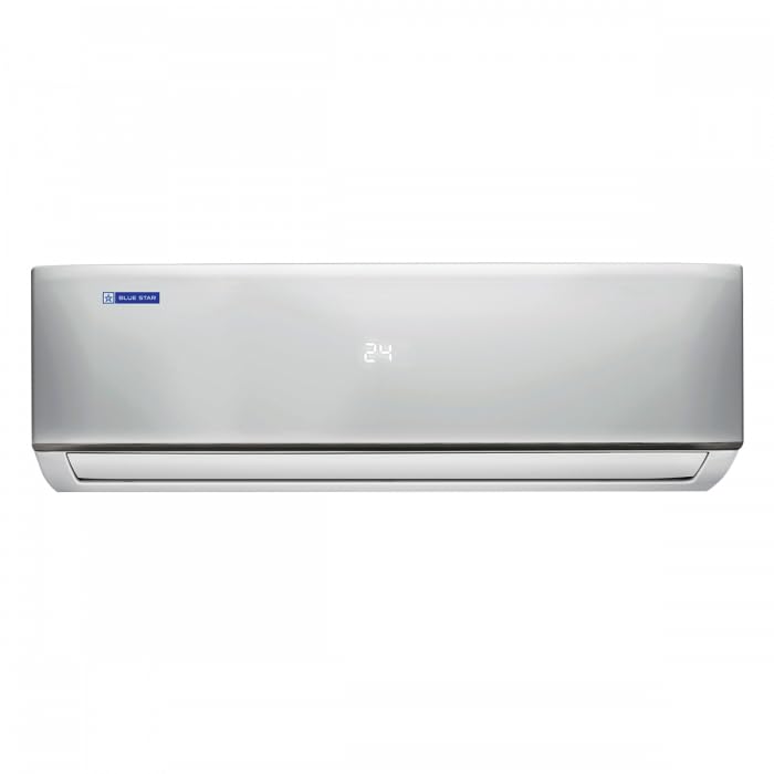 blue star 1.5 ton 3 star fixed speed split ac (copper, multi sensors, dust filter, smart ready, blue fins, self diagnosis, fd318dnu, white)