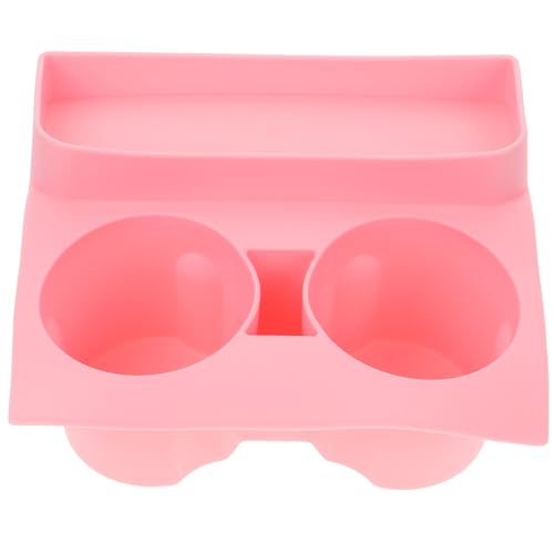 SUPVOX Silicone Car Cup Holder Insert and Model Y Center Console, High Temperature Resistant Cup Holder Limiter with Storage Tray, Pink Interior Accessory for Car Organizer