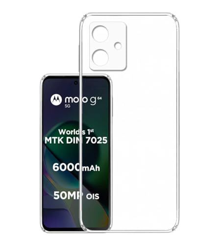 Image of Soft Silicone TPU Back Cover Compatible with Motorola G64 5G / Motorola G54 5G, Transparent