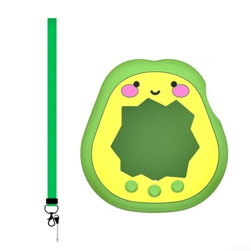 Funda de silicona para Tamagotchi Paradise, funda protectora impermeable suave con cordón y carcasa antiarañazos, color verde