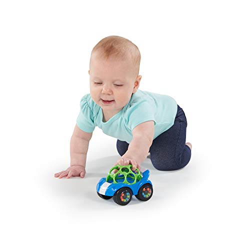 Oball Easy Grasp Rattle & Roll Toy Sports Car Bpa-Free Infant Crawling Toy, 1 Pack, Age 3 Months And Up, Blue/Green #TOP4