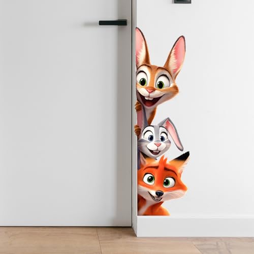 Vinilo Decorativo 3D Animales Cartoon Adhesivo Removible miniatura 3