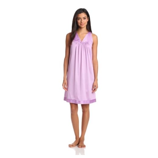 Vanity Fair Women's Coloratura Sleepwear Short Gown 30107, English Lilac, Small
