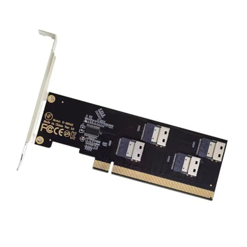 Oxxggkao PCIe X16 a SFF8654 4i 8i Adaptador de media altura para hardware de computadora, expansión, tarjeta gráfica, tarjeta adaptadora, placa de expansión interna de repuesto