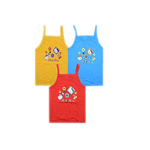 Image of KIKE New Born Baby Pure Cotton Printed Regular Fit Sando Innerwear Baniyan Kids Vest Infants Sleeveless Undershirts for Cute Boys Girls 0-24 Months Pack of 6