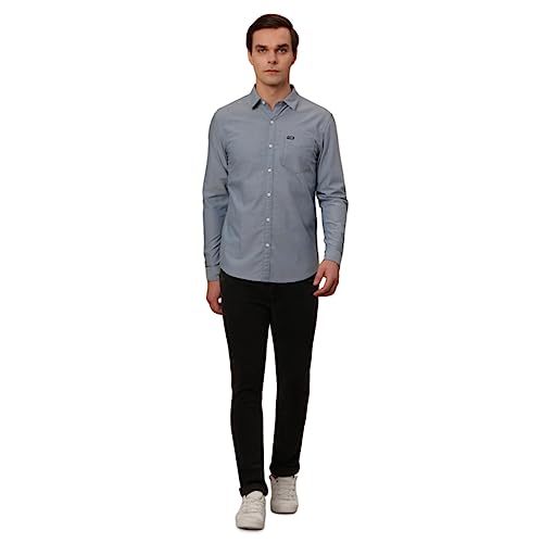 Image of Wrangler Men's Solid Blue Shirt