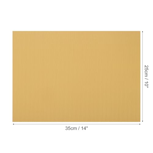 Image of uxcell 10pcs Corrugated Cardboard Paper Sheets,Khaki,14 inch x 10inch,for Craft and DIY Projects