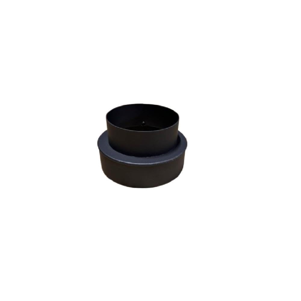 Reducteur 150 mm vers 130 mm Conduit poele Acier Noir Mat