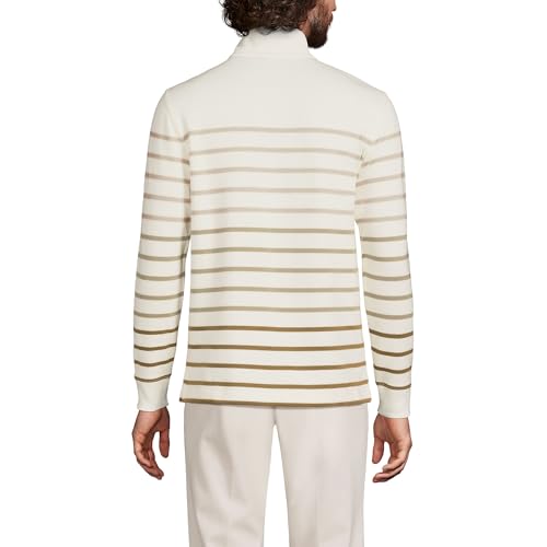 Lands' End Men's Bedford Rib Casual Quarter Zip Sweater