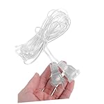 STOBOK 2-Pack Clear Extension Cord 16.4Ft Led Light Extension Cable with Male to Female Connectors for Indoor Outdoor Lamp Lighting - Image 3