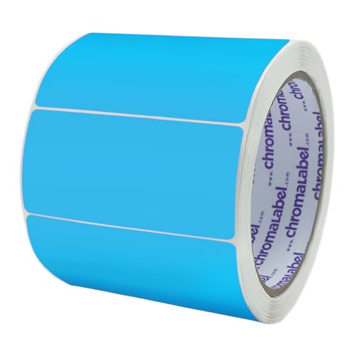 Étiquettes rectangulaires bleu clair ChromaLabel pour la maison