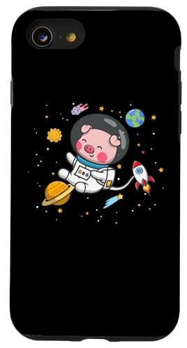 Kids Space Pig Cute Show Pig Lover �X�}�z�P�[�X iPhone SE (2020) / 7 / 8 �p