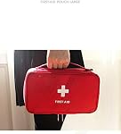 First Aid sac - Trousse de premiers soins Sac vide pour la maison de voyage en plein air Camping Randonnée, Mini Sac de rangement médical vide Pochette portable (rouge)