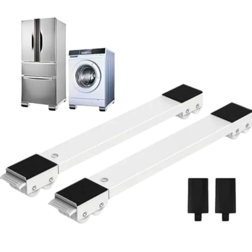 Consejos para Comprar base para refrigerador walmart que Puedes Comprar On-line. 50 Base Retráctil para Lavadora con Ruedas, Soporte para Lavadora Refrigerador Muebles, 46-71 cm Extensible, 24 Ruedas Reforzadas de Carga