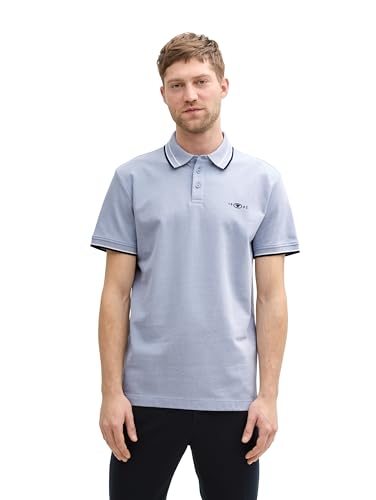 Tom Tailor T-Shirt mit Logo-Print, Peachy orange White Injected, XS – Ansicht 1