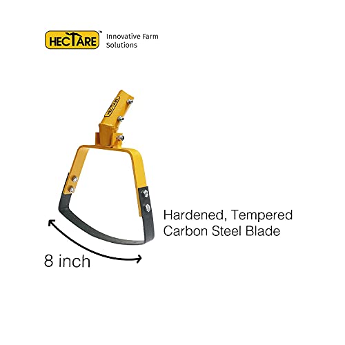 Image of HECTARE Agriculture Hand Weeder - 5 Foot Pole, 8 inch Blade for Efficient Weed Control - Manual Weed Remover Tool, Self-Sharpening Steel, Ideal for Small Weeds