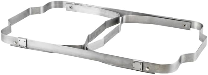 Commercial Stainless Steel Chafer, Folding Stand Design, 8 Quart Full Size Chafer with Water Pan, Food Pan, Frame, Cover, and Two Fuel Holders
