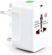 Wefly Worldwide Universal Power Adapter Converter, All in One International Out of Country Travel Wall Charger Plug for Wall Plug Input in USA, EU, UK, and AUS & More Outlets (1 Pc)