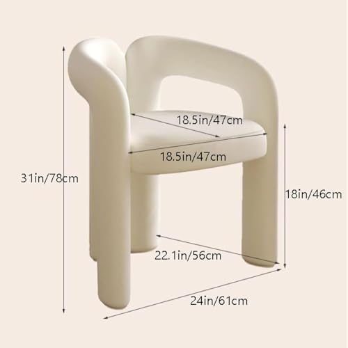 Silla de maquillaje moderna tapizada con respaldo para tocador 4