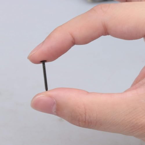 Image of Small Nails 0.6inch for DIY Decorative Pictures Wooden Boxes Household Accessories Silver-Black Hardware Nails, 100pcs+(Black, 15mm)
