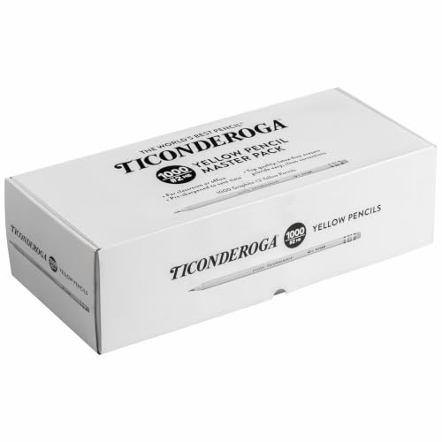 Image of Ticonderoga Wood-Cased Pencils, Pre-Sharpened, 1000 /Box, 1 Box | 2 HB Soft, Yellow, X13100