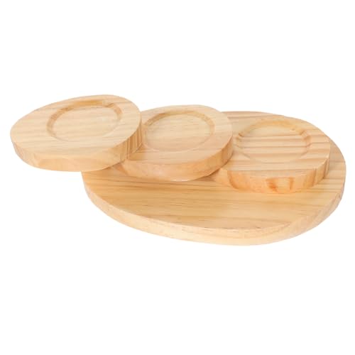 STOBAZA Japanese Sushi Serving Tray Multi Snack Display Plate for Sushi and Sashimi Sturdy Wood for Parties and Home Entertaining