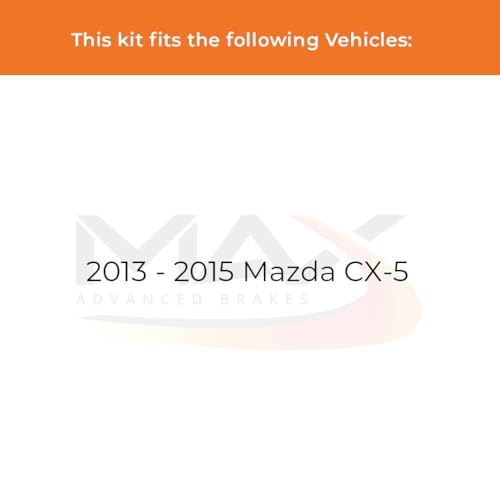 Image of MAX Advanced Brakes - Front Brake Kit For 2013-2015 Mazda CX-5| Carbon Ceramic Brake and Rotor Kit| Daily Performance Geomet Coated Cross-Drilled Brake Rotors