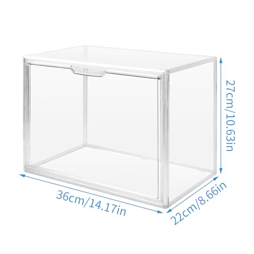 Badezimmer Organizer Box Transparent, Aufbewahrung Badezimmer Kunststoff, Acryl Kosmetik Organizer Groß, Handtaschen Plexiglas Box, Schuhe Organizer, Cosmetic Organizer Schublade, 36x22x27cm