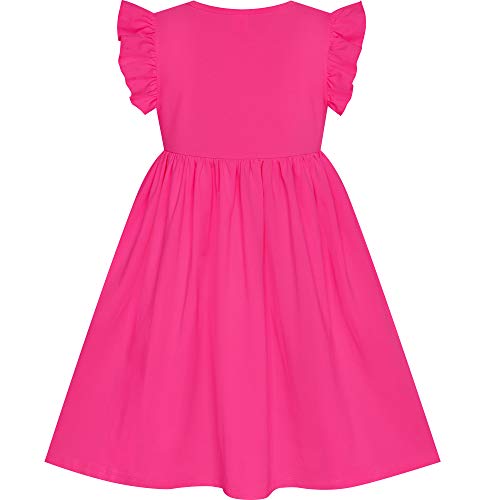 Sunny Fashion Girls Dress Casual Cotton Flying Sleeve Balloon2