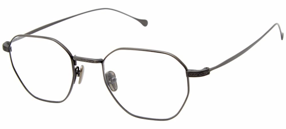 CHARMANTMinamoto MN31005 AY Titanium Eyeglasses Antique Grey Full Rim Round Shape 49mm