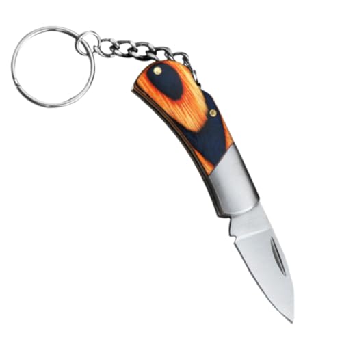 CPJJ Cuchillo Plegable con Hoja de Acero Inoxidable,Mango de Madera,Navaja de Bolsillo,para Camping,Pesca,Acampada