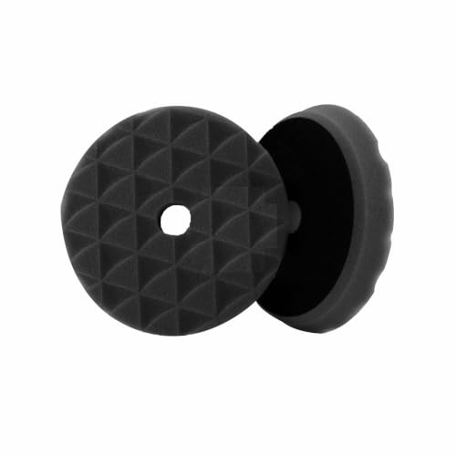 Image of Maple Car Care 4-Inch Final Cut Foam Pad for Car | Black Flat Buff Pad for Car Detailing | Heat Resistant Rotary & DA Polisher Pad | Waxing Buffing Pad for Polishing | Polish Pads for Car & Bike