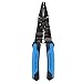 Klein Tools 1025 Long Nose Multi-Purpose Wire Stripper Tool, Made in USA Professional Electrician Tools, Crimping Tool, Cable Stripper for 10-20 AWG Solid, 12-22 AWG Stranded Wire