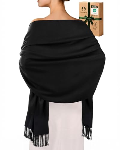 FURTALK Women's Silky Scarf Pashmina Shawls and Wraps for Wedding Favors Bride Bridesmaid Gifts Evening Dress Shawl