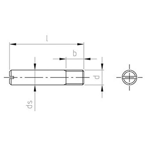 Schaftschrauben DIN 427 1.4305 M 10X35 (VPE 50 Stk)