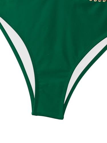 Image of Milumia Women's Stitch Detail Strapless One Piece Swimsuit Cut Out Bandeau Bathing Suit