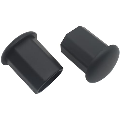 OZXNO 2 Pcs Lacrosse Butt End Cap Plastic Lacrosse Sticks End Cover Black Hockey Stick Supplies
