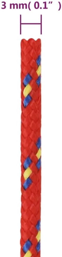 vidaXL Boat Rope Black 0.47" 82.0 ' Polypropylene