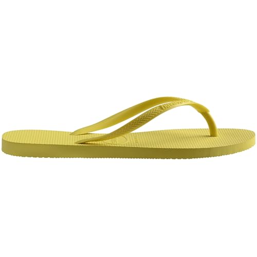 Image of Havaianas Girl's Slim Flip Flop Sandal (Toddler /Little Kid /Big Kid) Pixel Yellow 31-32 (US 2 Little Kid) M