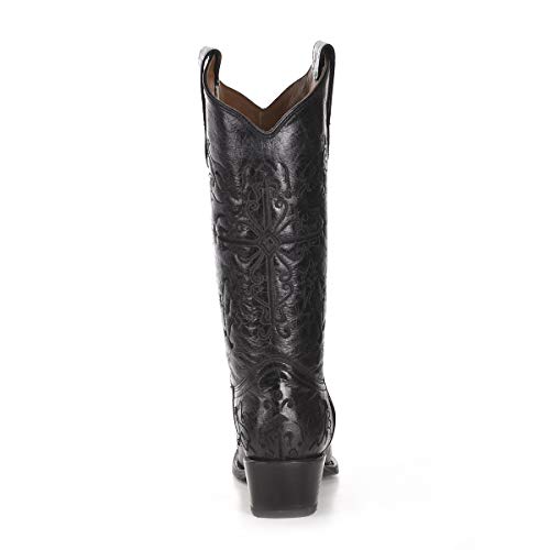 Image of Corral Boots Womens Embroidered Snip Toe Casual Boots Mid Calf Mid Heel 2-3 inch