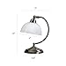Elegant Designs LT2029-BSN Mini Modern Bankers Table Desk Lamp with Touch Dimmer Control Base, Brushed Nickel