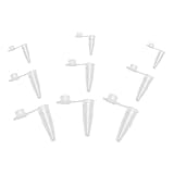 Maxmoral 150pcs Plastic Micro Centrifuge Tube with Cap,Transparent Container Test Sample Tubes for Lab Experiment Supplies 0.2ml 0.5ml 1.5ml