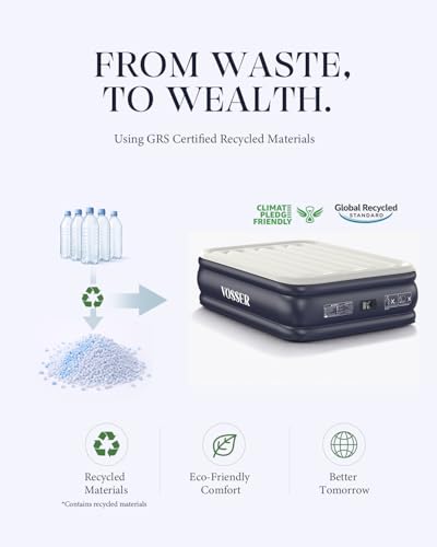 VOSSER Air Mattress Queen with Built-in Pump, 18