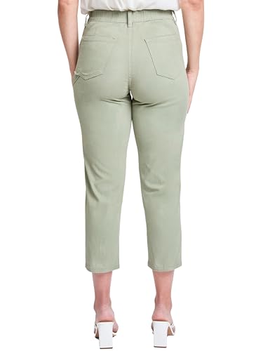 Royalty For Me Womens Women's High Rise Cropped Elastic Waistband Tummy Control Pant3