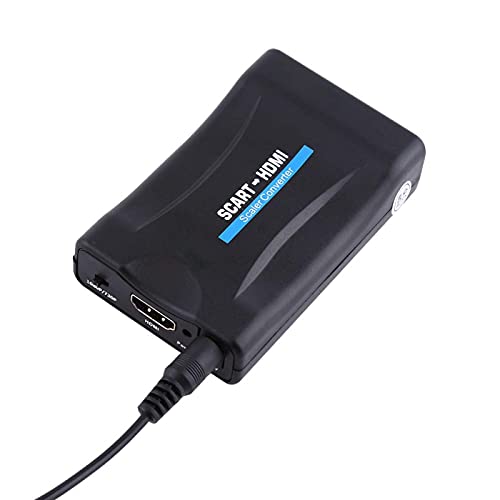Kuuleyn Scart to HDMI Converter Scaler Adapter Audio Video 720P 1080P con Cable USB