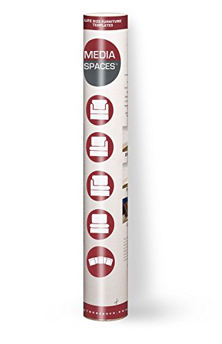 Plan A Space MS1 Media Spaces - (17) Life Size Furniture Templates, Complete Media and Entertainment Room Space Planning Kit