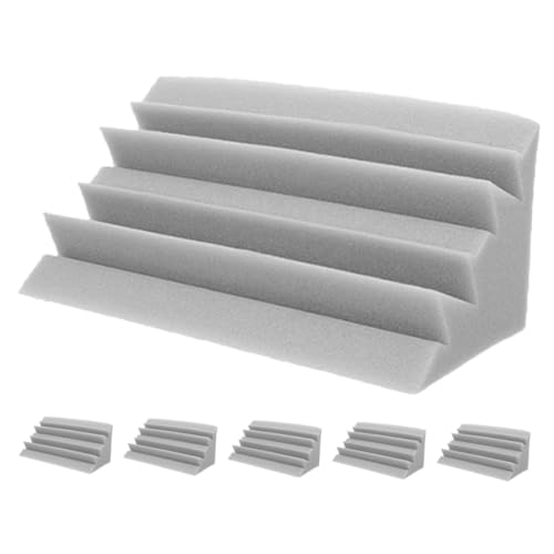 Paneles acústicos absorbentes para aislamiento de sonido 6pcs para paredes, trampa de graves de baja frecuencia, alta reducción de ruido, fácil instalación, adecuados para KTV, teatro y estudios de grabación miniatura 1