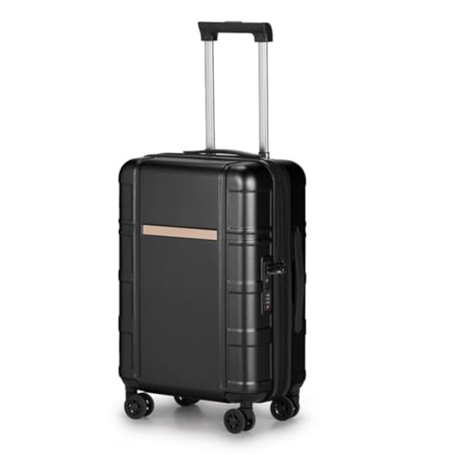 20 Inch Expandable Luggage, Suitcase, Single Suitcase, Silicone Handle, Inner Iron Outer Aluminum Trolley Case, Silent Wheels, Universal Wheels, TSA Combination Lock, Black2